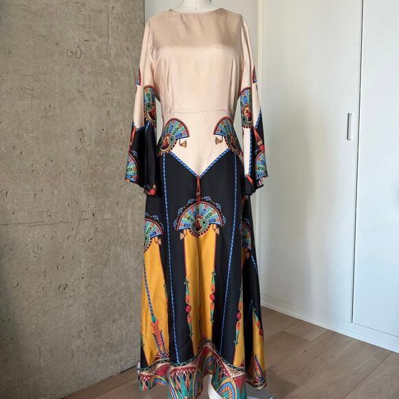 La DoubleJ Aswan Sorella Silk Midi Dress SZ S - Picture 2 of 10